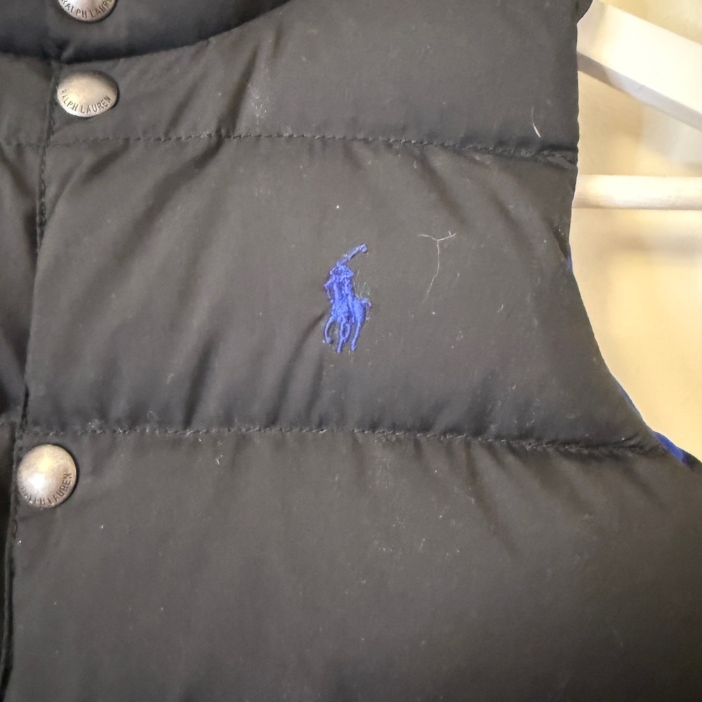 Polo Ralph Lauren Puffer Down Vest Reversible Blue Black Logo Pony 24 Mths 2T - Picture 3 of 11
